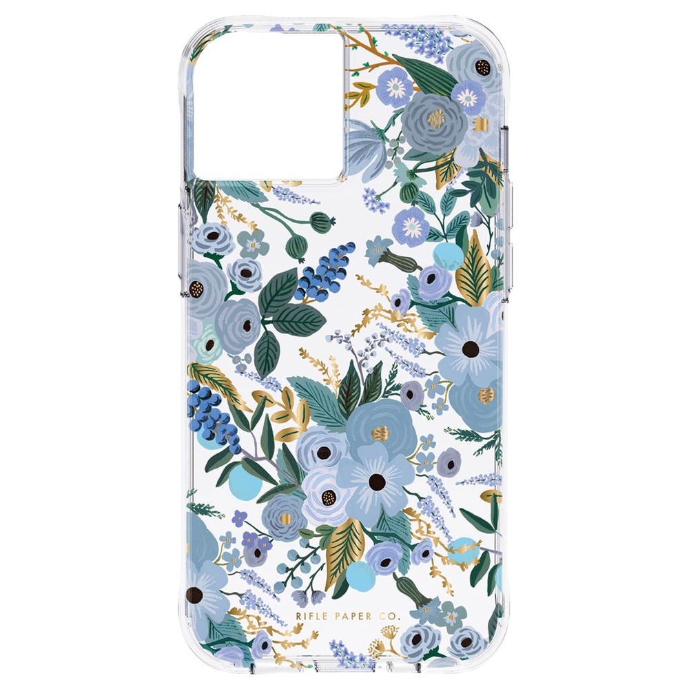 Rifle Paper Co. Blue and Green Floral MagSafe iPhone 14 Plus Case